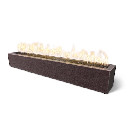 The Outdoor Plus 72 Rectangular Eaves Fire Pit - Powder Coated Metal - Copper Vein - Liquid Propane OPT-LBTPC72-CPV-LP